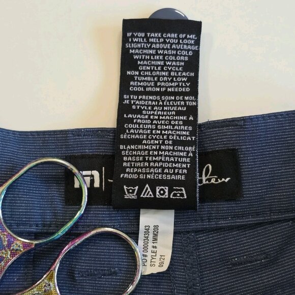 Travis Mathew Shorts Mens US 36 Dark Heathered Blue Golf Ripstop Stretch Active - Picture 10 of 13